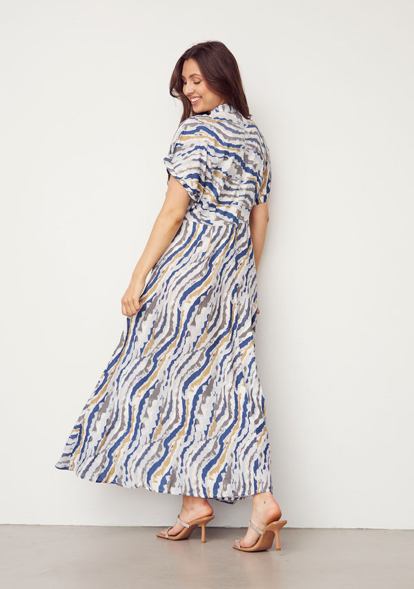 I SAY Gyta Dress Dresses L83 Blue Waves