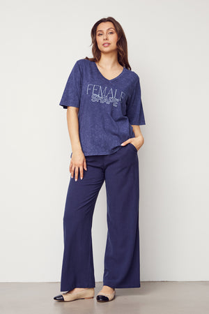 I SAY Haley T-Shirt T-Shirts 635 Washed Navy