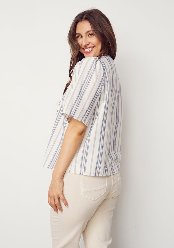 I SAY Haniel Blouse Blouses M74 Bluish Stripe