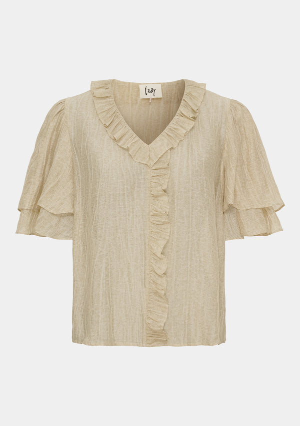 I SAY Harper s/s Blouse Blouses 139 Washed Sand