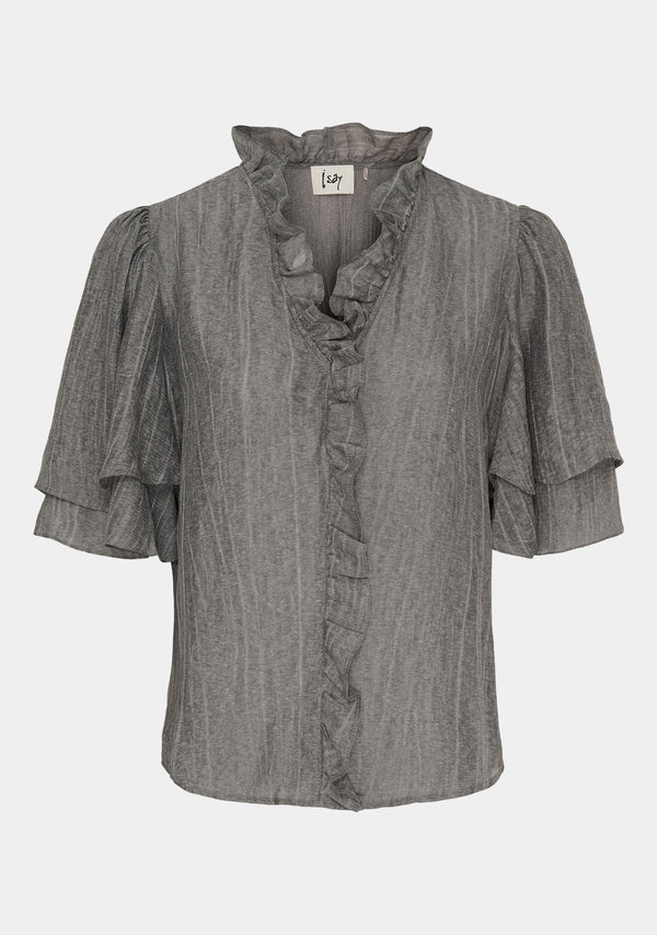 I SAY Harper s/s Blouse Blouses 923 Washed Grey