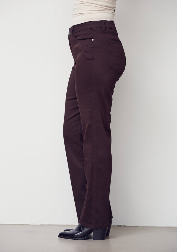 I SAY  Isay Long Straight Pant Pants 356 Dark brown