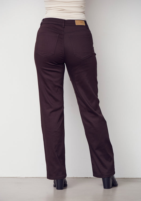 I SAY  Isay Long Straight Pant Pants 356 Dark brown
