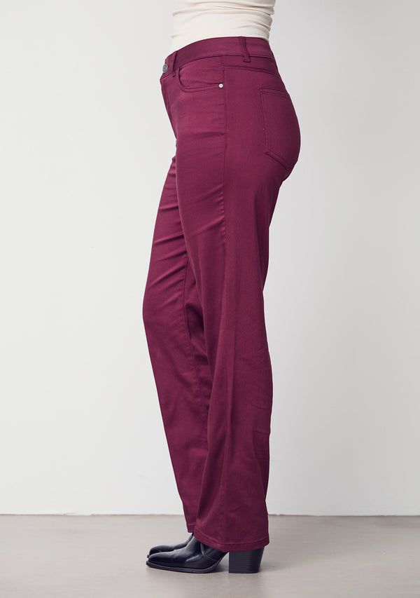 I SAY  Isay Long Straight Pant Pants 434 Wine