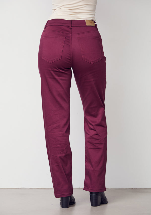 I SAY  Isay Long Straight Pant Pants 434 Wine