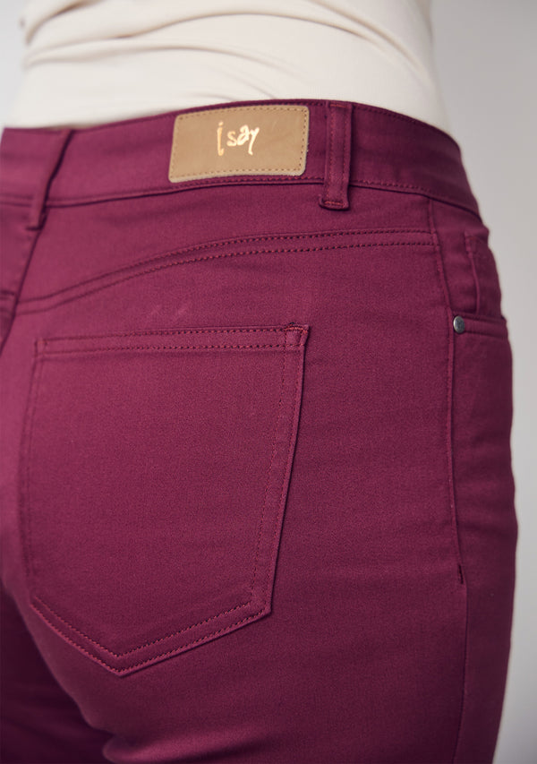 I SAY  Isay Long Straight Pant Pants 434 Wine
