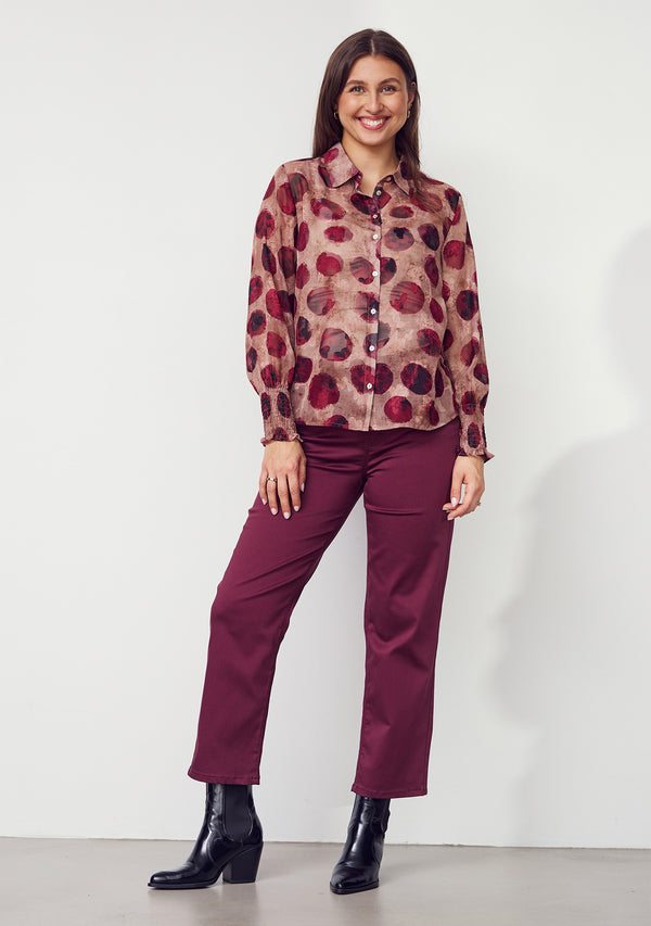 I SAY Isay Straight Pant Pants 434 Wine
