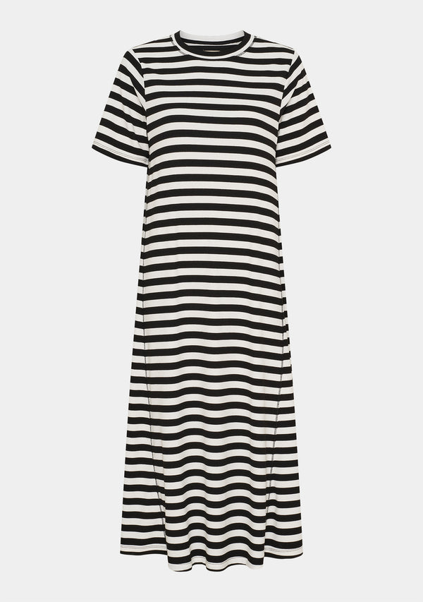 I SAY Jeila Jersey Dress Dresses B28 Black/Broken White stripe