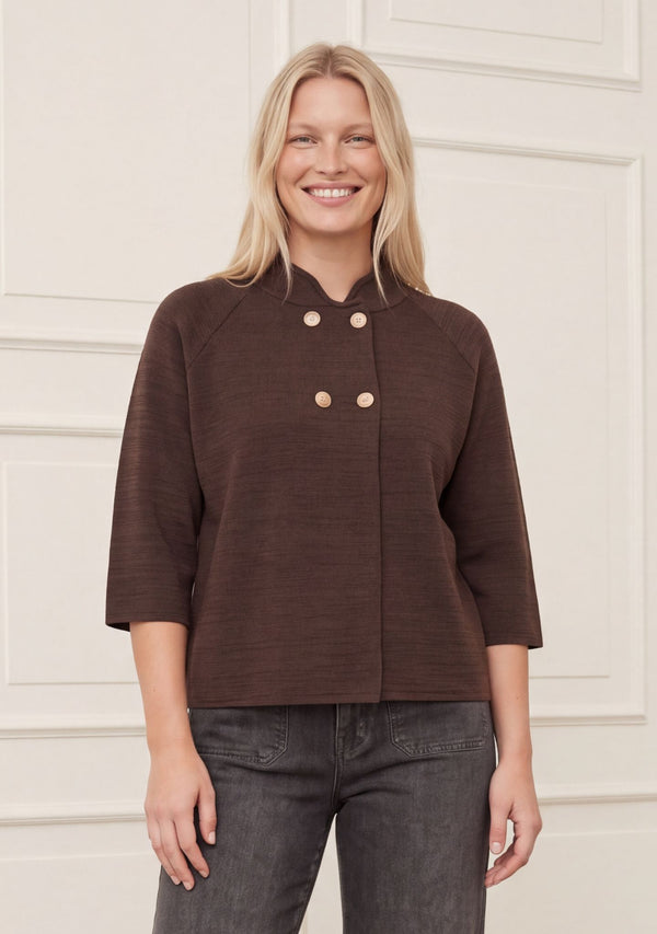 I SAY Jena Poncho Blouse Knitwear 890 Khaki Melange