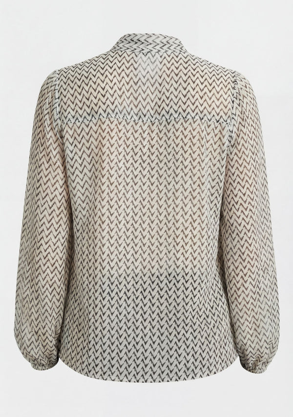 I SAY Jill Blouse Blouses D36 Black Zig Zag