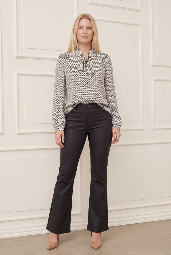I SAY Jill Blouse Blouses D36 Black Zig Zag