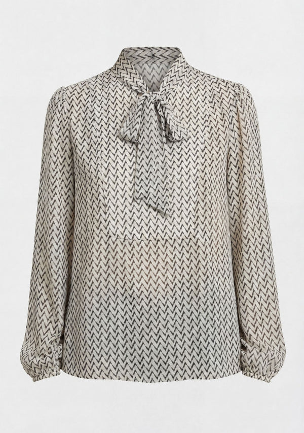 I SAY Jill Blouse Blouses D36 Black Zig Zag