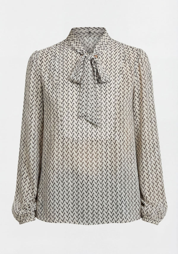 I SAY Jill Blouse Blouses D36 Black Zig Zag