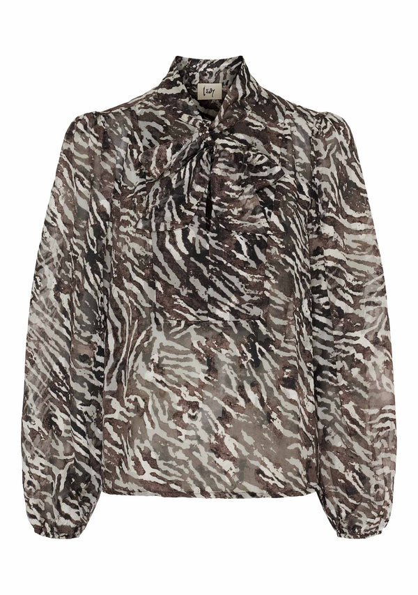 I SAY Jill Blouse Blouses N40 Flowing Brown