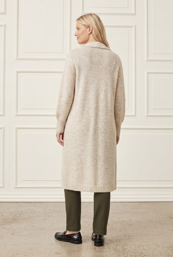 I SAY Joa Long Cardigan Knitwear 101 Broken White