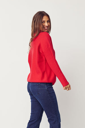 I SAY Kaddy Knit Pullover Knitwear 404 Red
