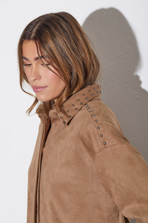 I SAY Kaja Shirt Jacket Jackets 930 Potato