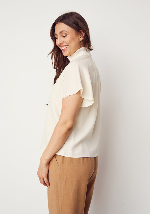 I SAY Konnie s/s Blouse Blouses 146 Cream