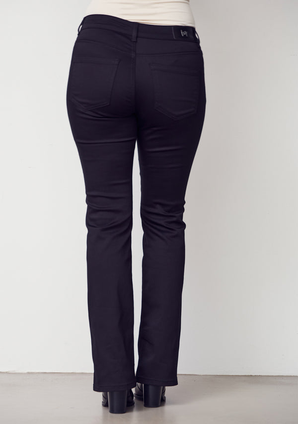 I SAY Lido Button Long Jeans Pants 900 Black