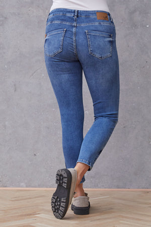 I SAY Lido Zip Jeans Pants 679 Light Blue Denim