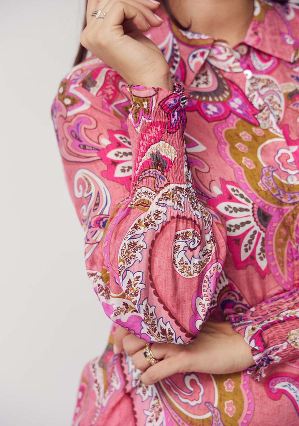 I SAY Lotta Smock Shirt Shirts N14 Rose Paisley