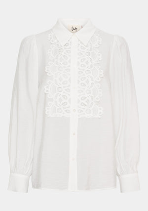 I SAY Lotus Shirt Shirts 101 Broken White