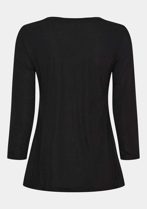 I SAY Louis 3/4 Sleeve Blouse Blouses 900 Black