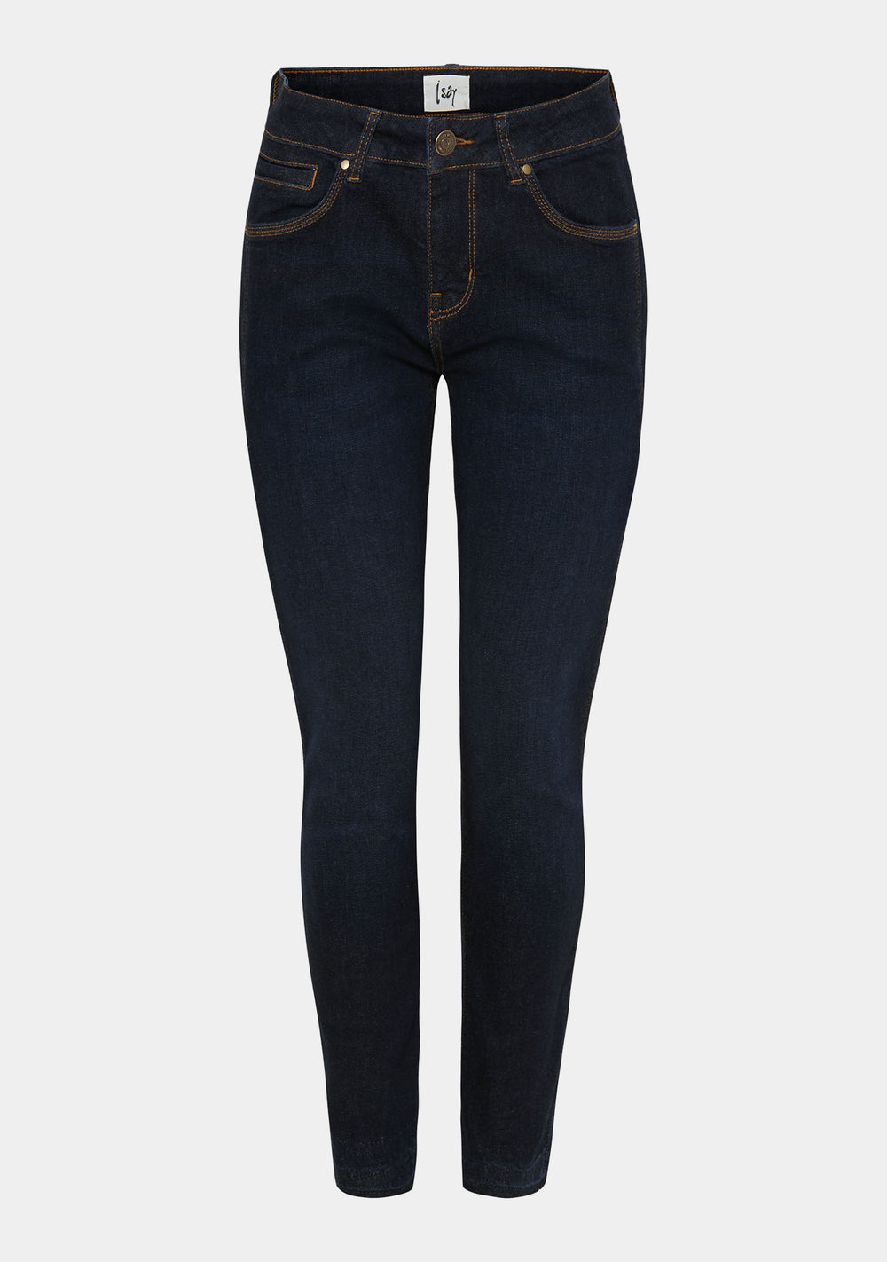 I SAY Lucca 9/10 Raw Jeans Pants 697 Dark Denim Unwashed
