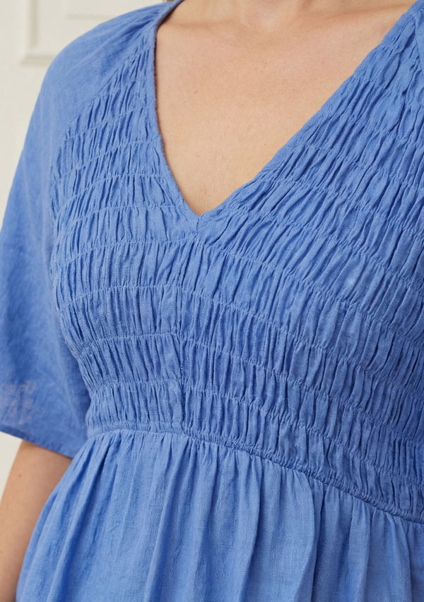 I SAY Margo Smock Blouse Blouses 645 Skyblue