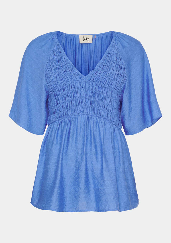 I SAY Margo Smock Blouse Blouses 645 Skyblue