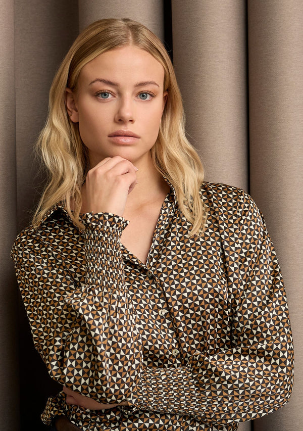 I SAY Melba Printed Blouse Blouses A93 Geometric