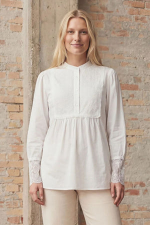 I SAY Merle Lace Blouse Blouses 100 White