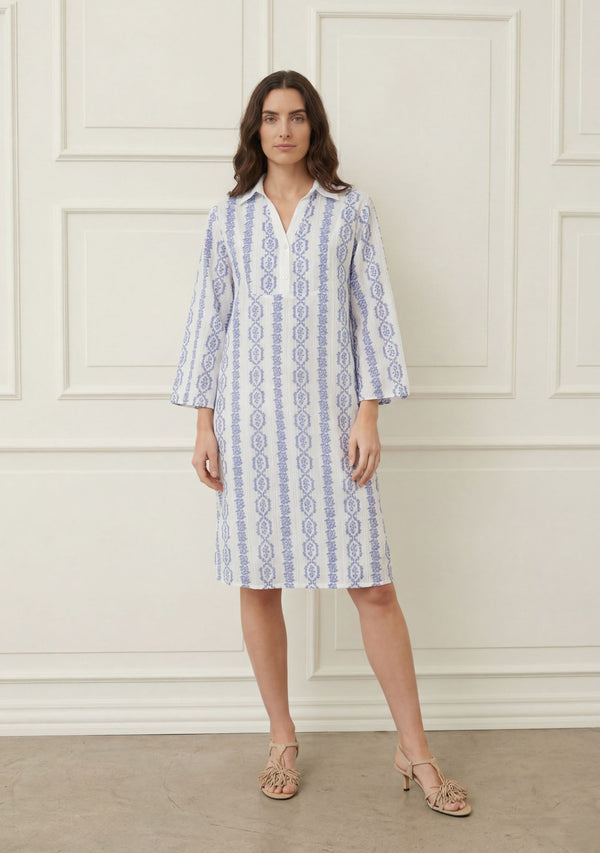 I SAY Mina Dress Dresses N33 Blue Flower Vine