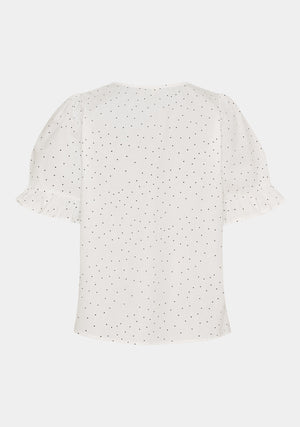 I SAY Molly Blouse Blouses L89 White w/Black