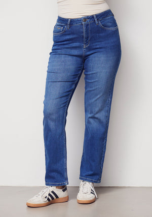 I SAY Monza Straight Jeans Pants 606 Mid Denim