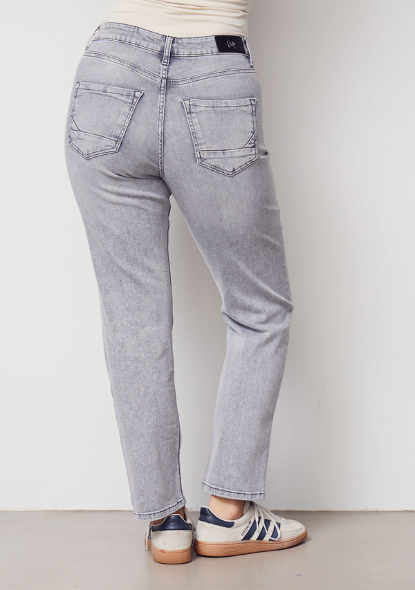 I SAY Monza Straight Jeans Pants 943 Light Grey Washed