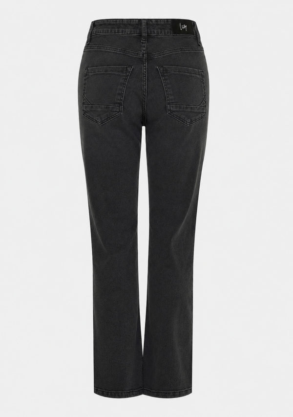 I SAY Monza Straight Jeans Pants K67 Black Denim Wash