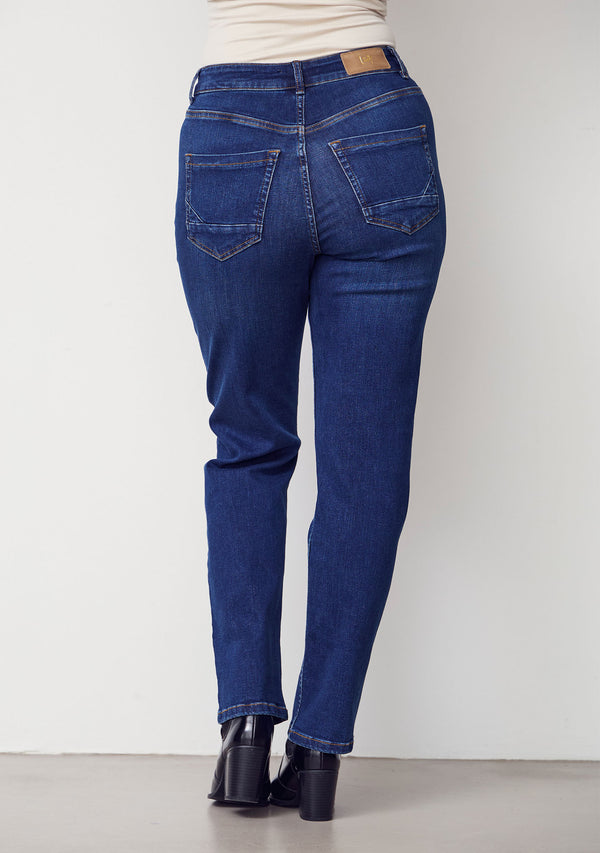 I SAY Monza Straight Jeans Pants M91 Dark Blue Wash