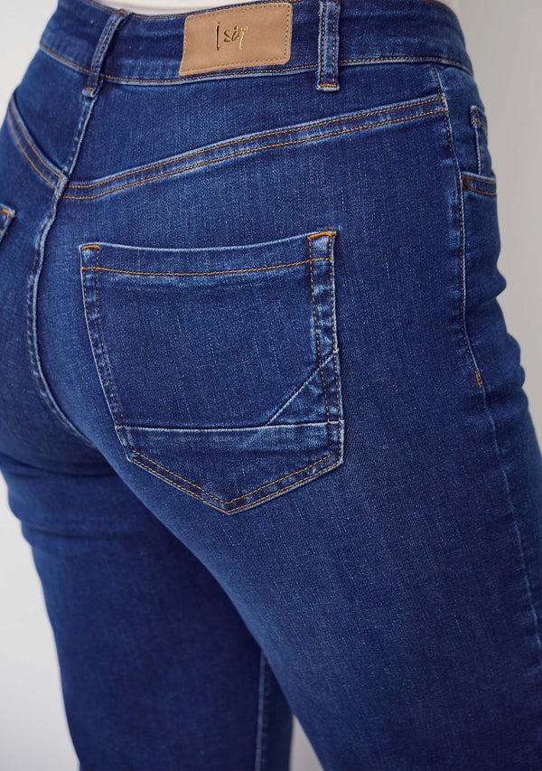 I SAY Monza Straight Jeans Pants M91 Dark Blue Wash