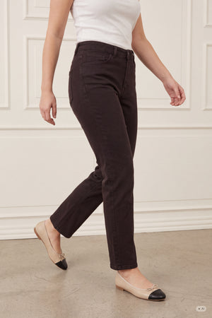 I SAY Monza Straight Pant Pants 356 Dark brown