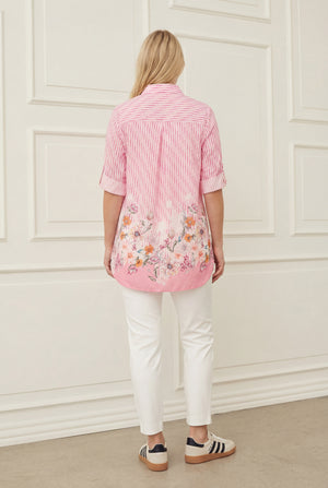 I SAY Mynte Tunic Dress Tunics N32 Pink Tone Borderprint