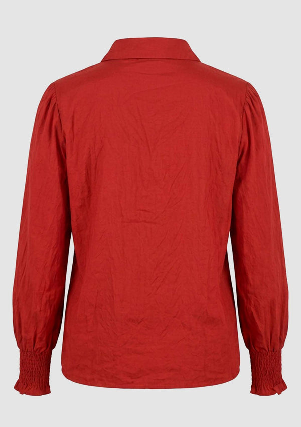 I SAY Nadja Bow Blouse Blouses 435 Deep Red