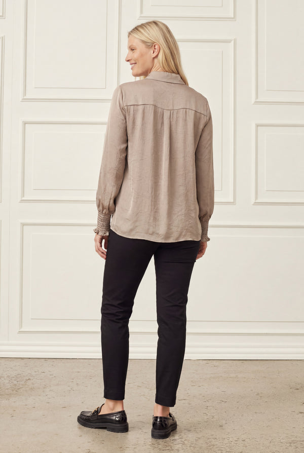 I SAY Nanina Smock Shirt Shirts 117 Dark Sand