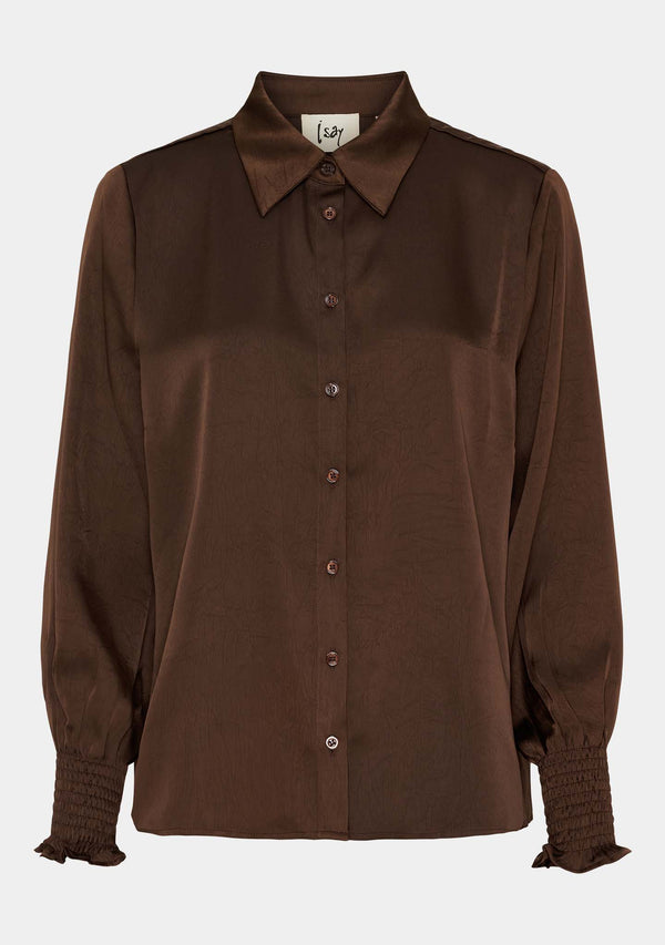I SAY Nanina Smock Shirt Shirts 356 Dark brown
