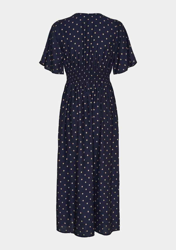 I SAY Naomi Stretch Dress Dresses D67 Navy Dot