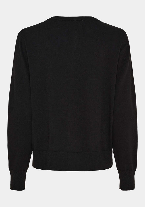 I SAY Netty Knit Cardigan Knitwear 900 Black
