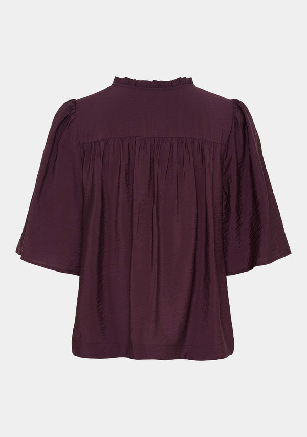 I SAY Nova s/s Blouse Blouses 419 Aubergine