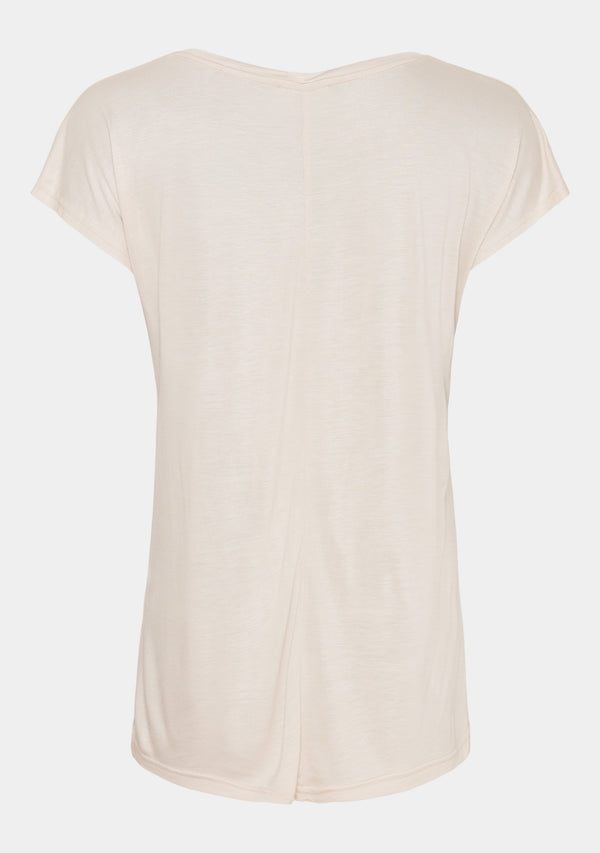 I SAY Nugga V-Neck T-Shirt Basics 112 Sand