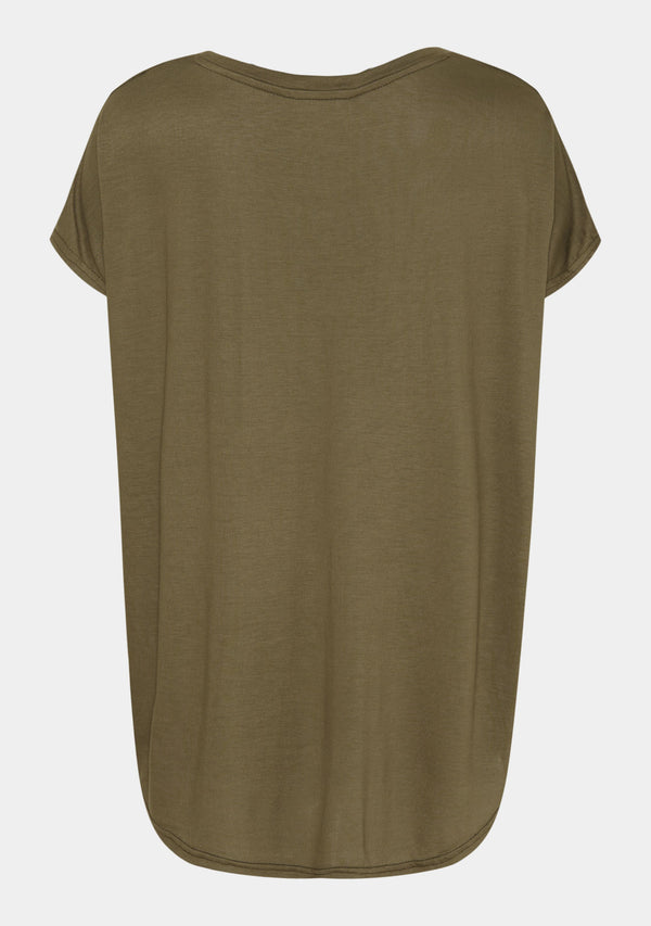 I SAY Nugga Viscose T-Shirt Basics 885 Khaki