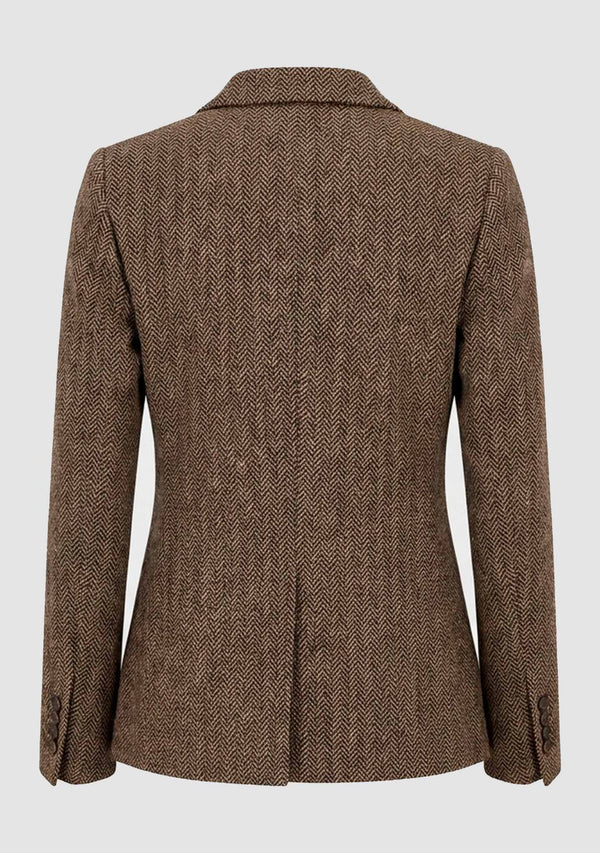 I SAY Oda Blazer Jackets N60 Brown Herringbone